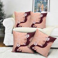 Polynesia Hibiscus Pillow Cover Rose Bud Curve Motif - Polynesian Pride
