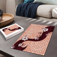 Polynesia Hibiscus Puzzle Rose Bud Curve Motif - Polynesian Pride
