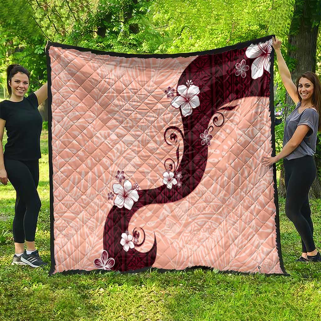 Polynesia Hibiscus Quilt Rose Bud Curve Motif LT05 - Polynesian Pride