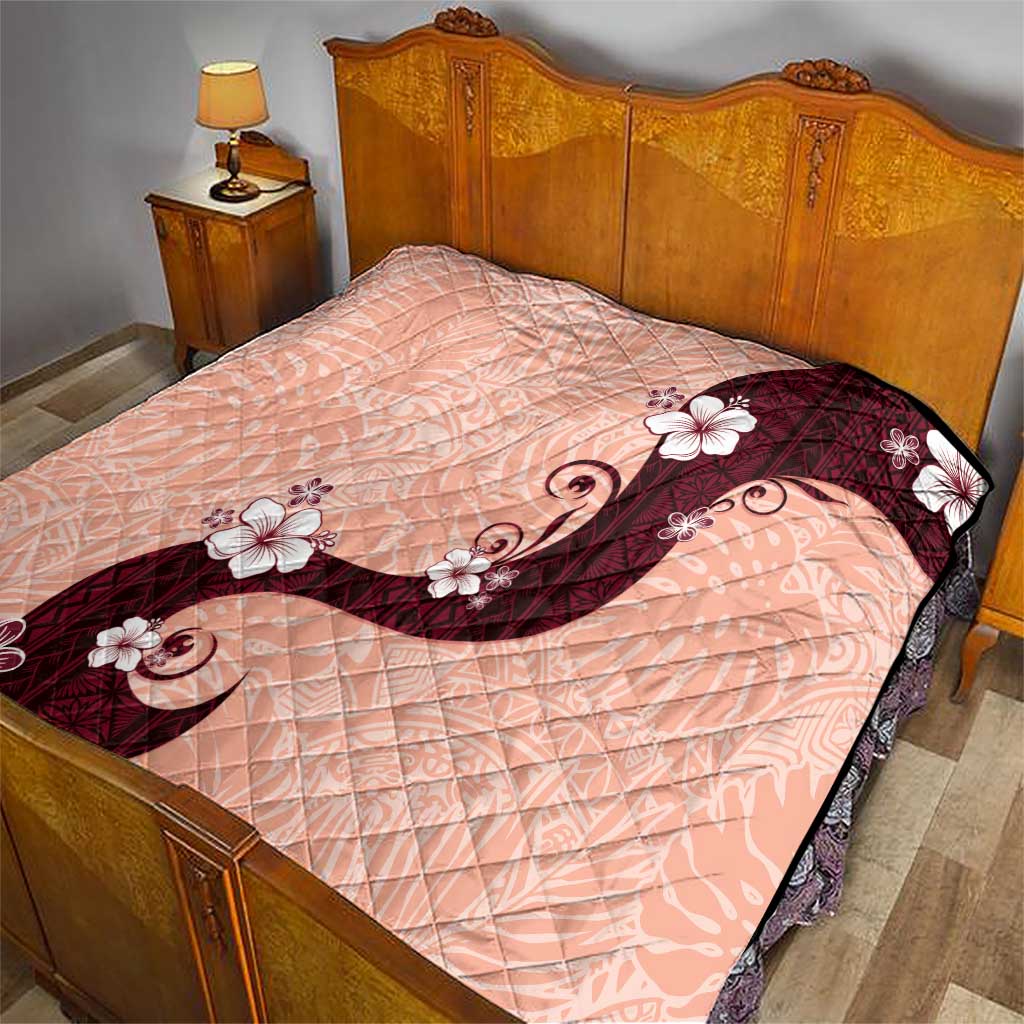 Polynesia Hibiscus Quilt Rose Bud Curve Motif LT05 - Polynesian Pride