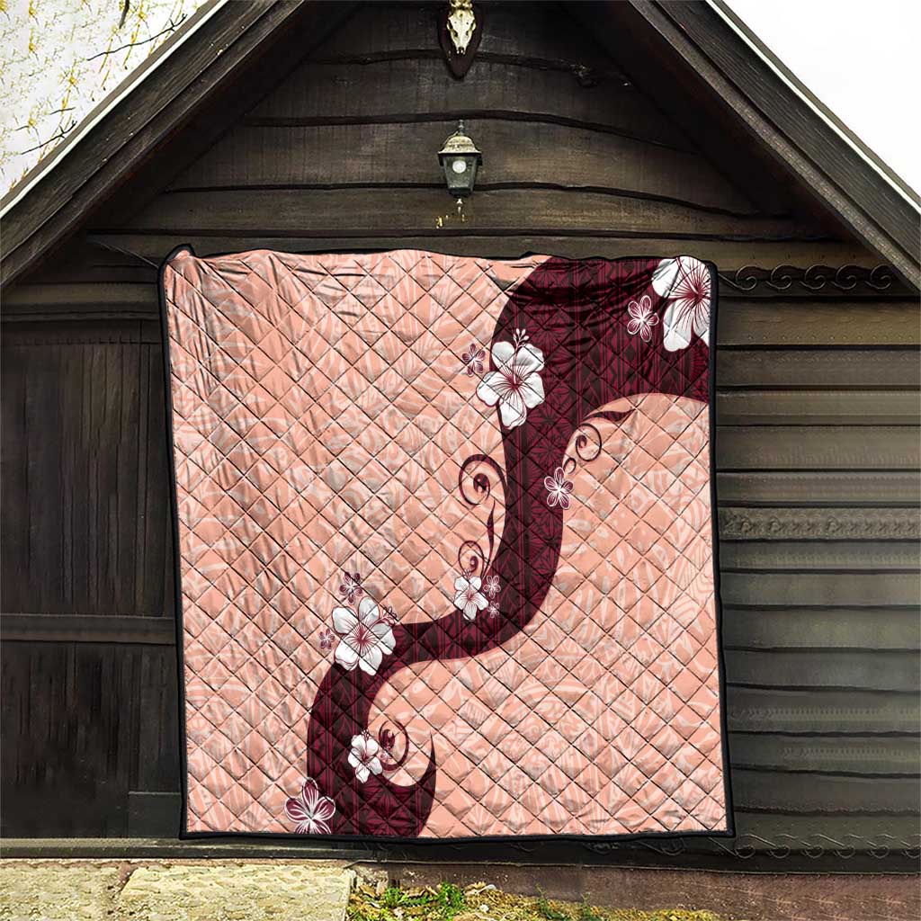 Polynesia Hibiscus Quilt Rose Bud Curve Motif LT05 - Polynesian Pride