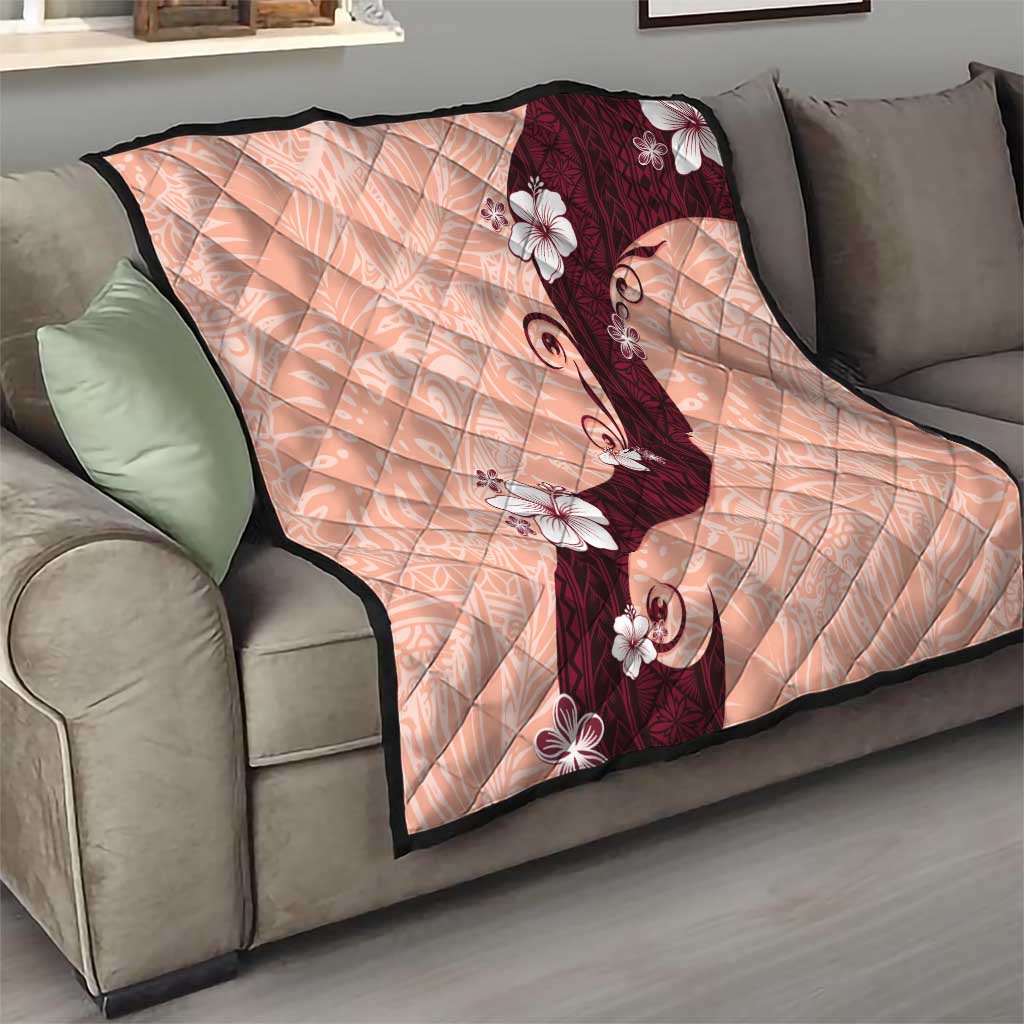 Polynesia Hibiscus Quilt Rose Bud Curve Motif LT05 - Polynesian Pride