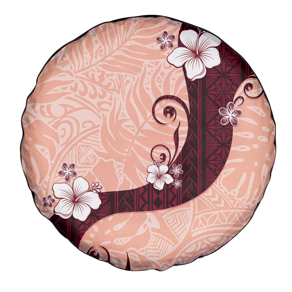 Polynesia Hibiscus Spare Tire Cover Rose Bud Curve Motif - Polynesian Pride