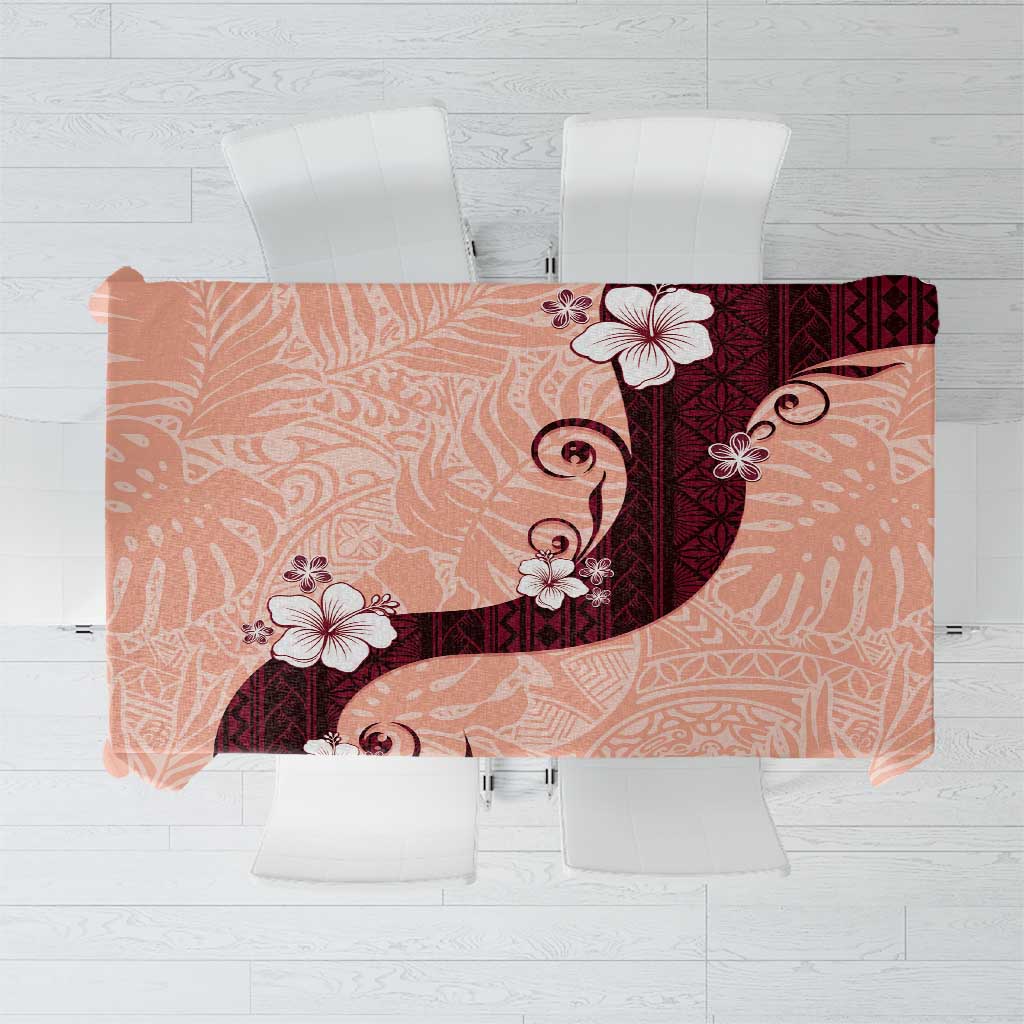 Polynesia Hibiscus Tablecloth Rose Bud Curve Motif - Polynesian Pride