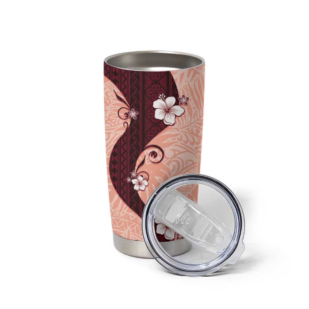 Polynesia Hibiscus Tumbler Cup Rose Bud Curve Motif LT05 - Polynesian Pride