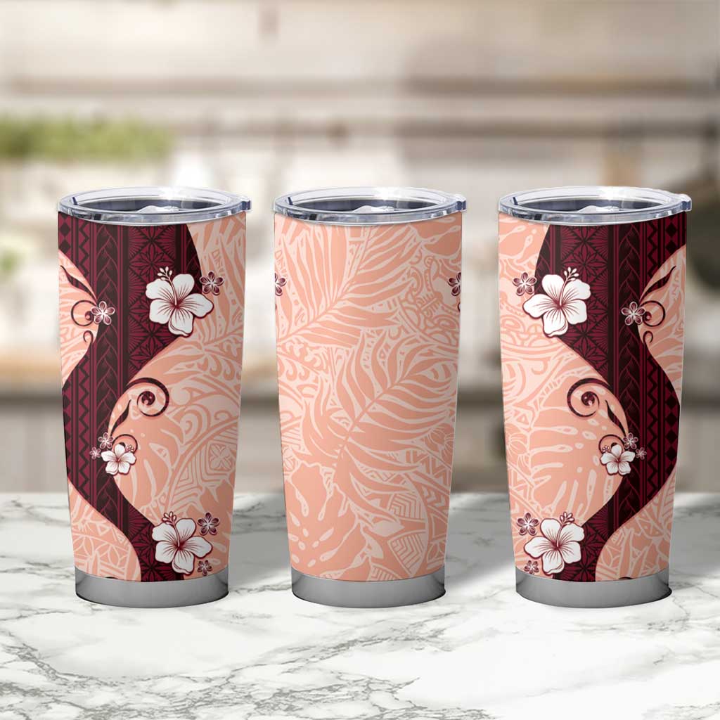 Polynesia Hibiscus Tumbler Cup Rose Bud Curve Motif LT05 - Polynesian Pride