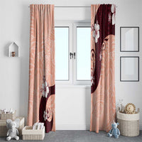 Polynesia Hibiscus Window Curtain Rose Bud Curve Motif LT05 - Polynesian Pride