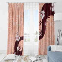 Polynesia Hibiscus Window Curtain Rose Bud Curve Motif LT05 - Polynesian Pride