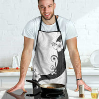 Polynesia Hibiscus Apron White Curve Motif - Polynesian Pride