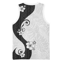 Polynesia Hibiscus Basketball Jersey White Curve Motif - Polynesian Pride
