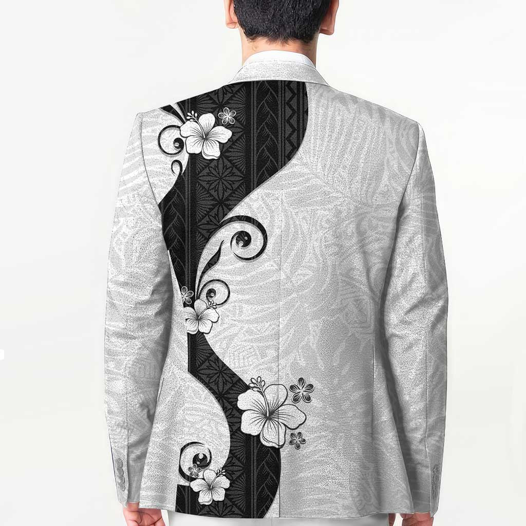Polynesia Hibiscus Blazer White Curve Motif LT05 - Polynesian Pride