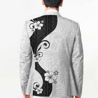 Polynesia Hibiscus Blazer White Curve Motif LT05 - Polynesian Pride
