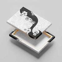 Polynesia Hibiscus Canvas Wall Art White Curve Motif - Polynesian Pride