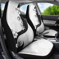 Polynesia Hibiscus Car Seat Cover White Curve Motif - Polynesian Pride