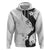 Polynesia Hibiscus Hoodie White Curve Motif - Polynesian Pride