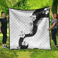 Polynesia Hibiscus Quilt White Curve Motif LT05 - Polynesian Pride