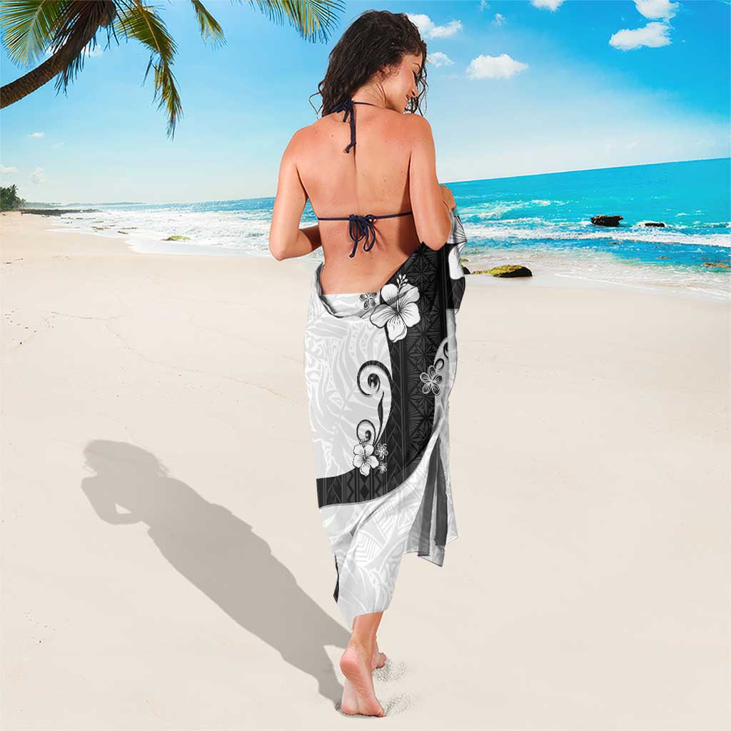 Polynesia Hibiscus Sarong White Curve Motif LT05 - Polynesian Pride