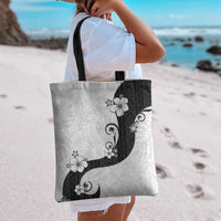 Polynesia Hibiscus Tote Bag White Curve Motif LT05 - Polynesian Pride