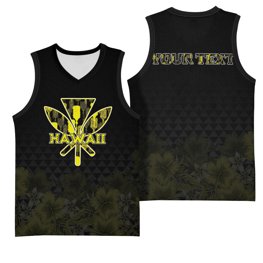 Personalised Aloha Hawaii Kahili Basketball Jersey Kanaka Maoli With Kakau Pattern