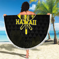 Aloha Hawaii Kahili Beach Blanket Kanaka Maoli With Kakau Pattern