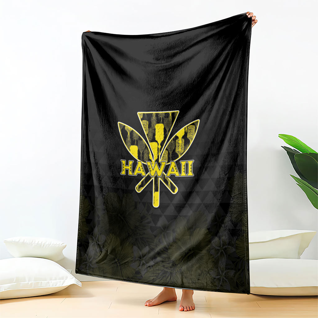 Aloha Hawaii Kahili Blanket Kanaka Maoli With Kakau Pattern