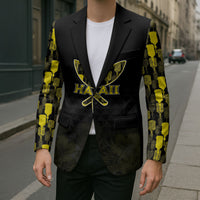 Personalised Aloha Hawaii Kahili Blazer Kanaka Maoli With Kakau Pattern