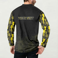 Personalised Aloha Hawaii Kahili Button Sweatshirt Kanaka Maoli With Kakau Pattern