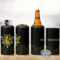 Personalised Aloha Hawaii Kahili 4 in 1 Can Cooler Tumbler Kanaka Maoli With Kakau Pattern