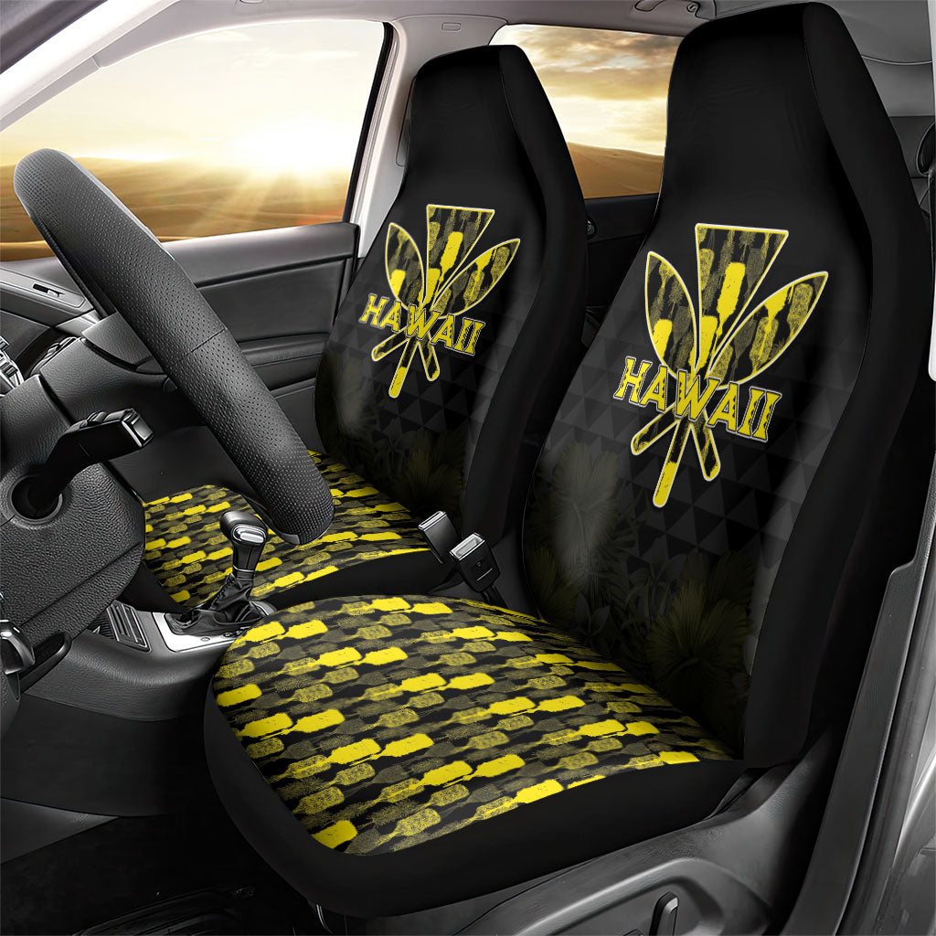 Aloha Hawaii Kahili Car Seat Cover Kanaka Maoli With Kakau Pattern