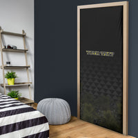 Personalised Aloha Hawaii Kahili Door Cover Kanaka Maoli With Kakau Pattern