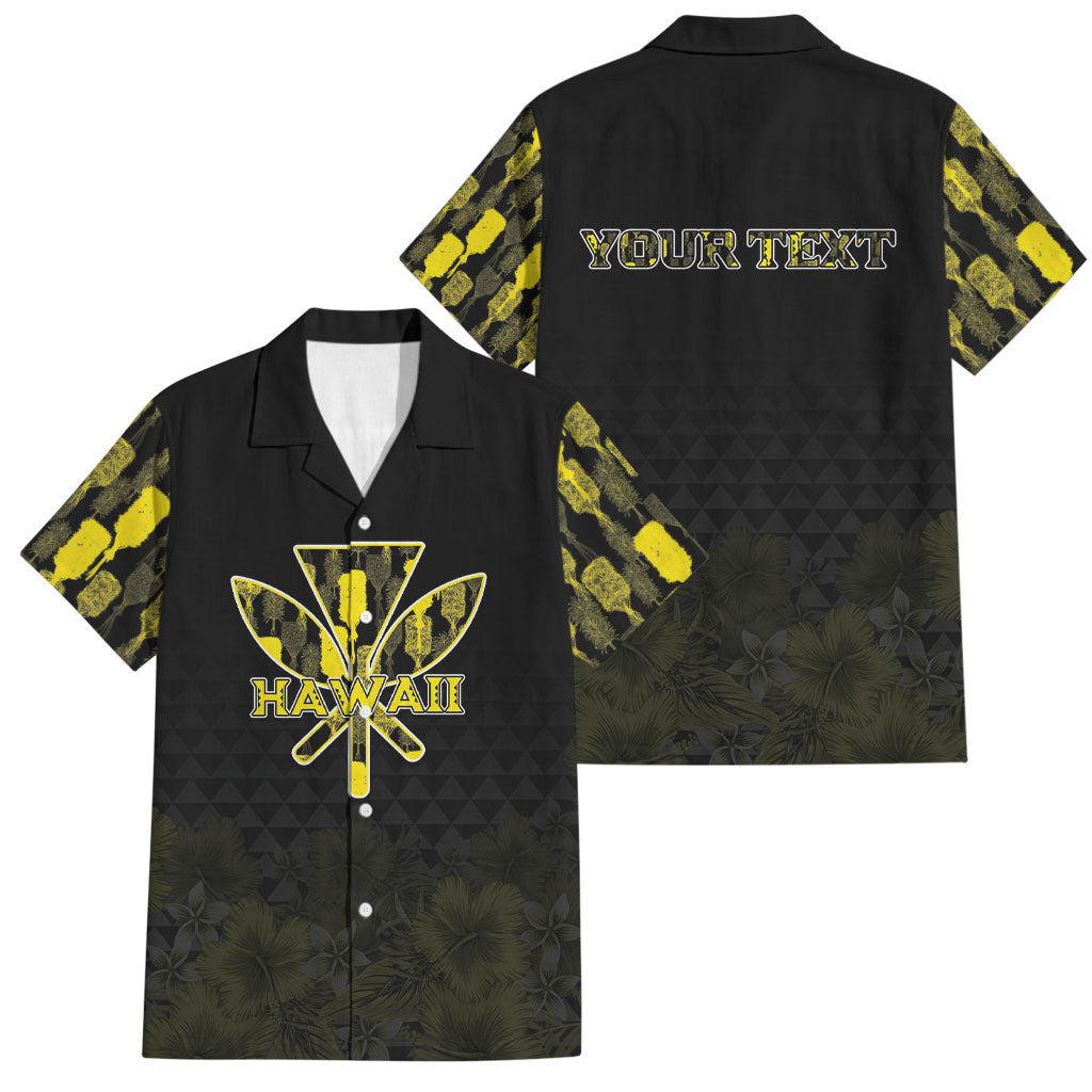 Personalised Aloha Hawaii Kahili Family Matching Off Shoulder Maxi Dress and Hawaiian Shirt Kanaka Maoli With Kakau Pattern