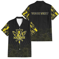 Personalised Aloha Hawaii Kahili Family Matching Off Shoulder Short Dress and Hawaiian Shirt Kanaka Maoli With Kakau Pattern