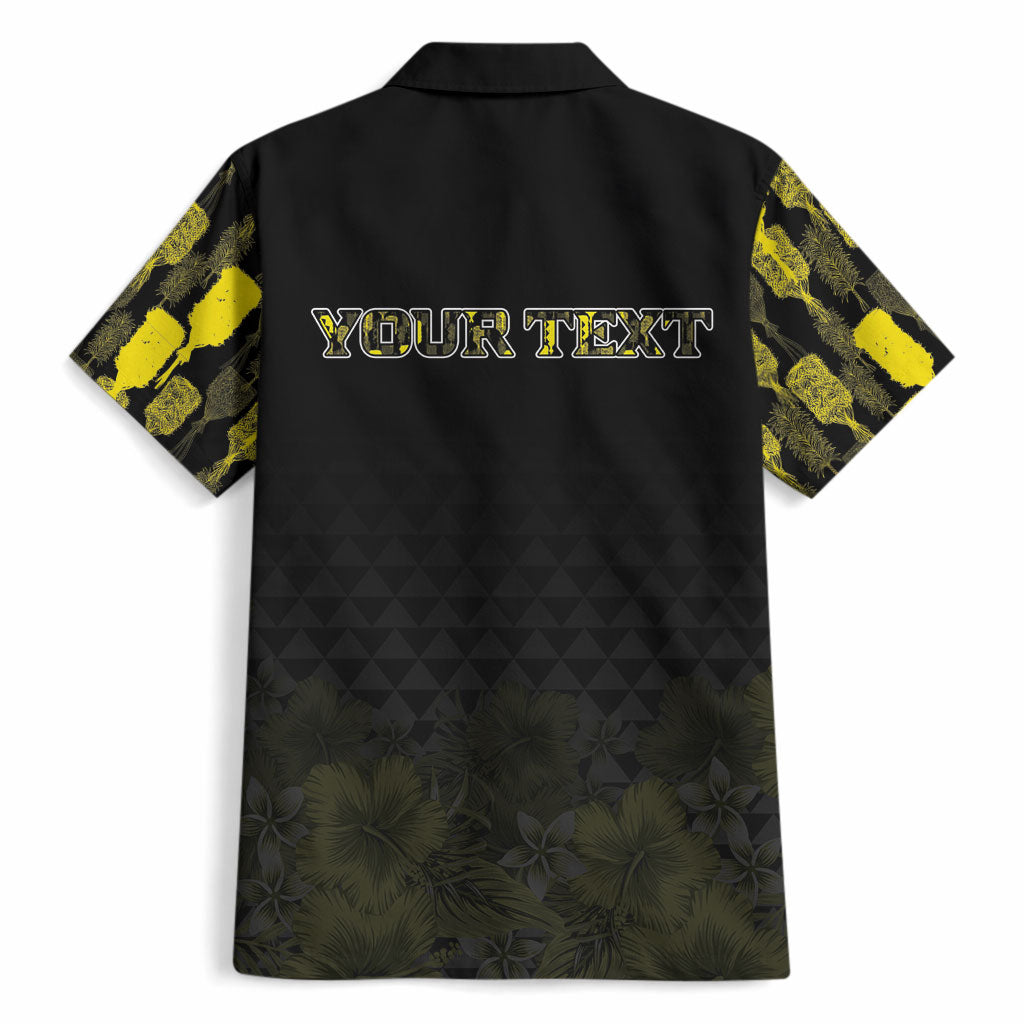 Personalised Aloha Hawaii Kahili Hawaiian Shirt Kanaka Maoli With Kakau Pattern