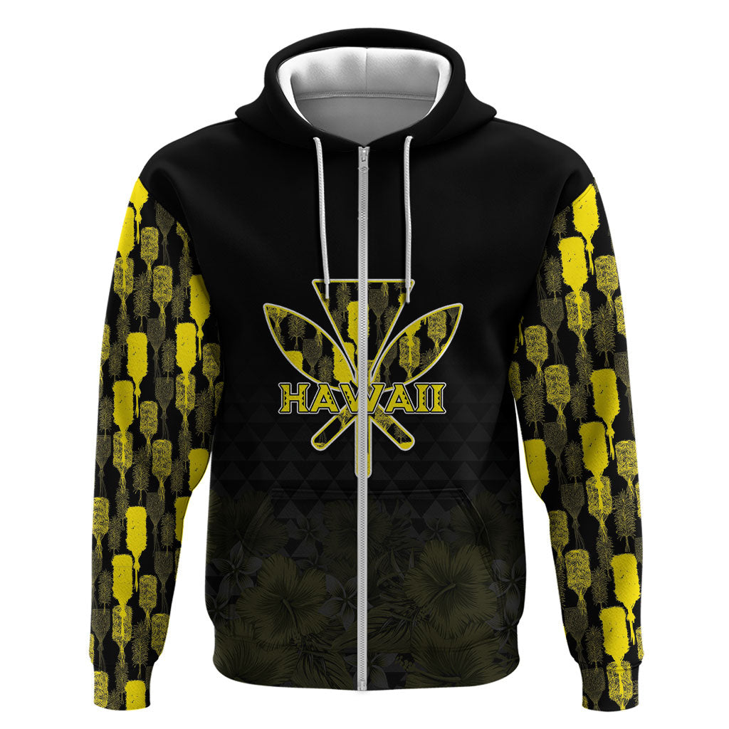 Personalised Aloha Hawaii Kahili Hoodie Kanaka Maoli With Kakau Pattern