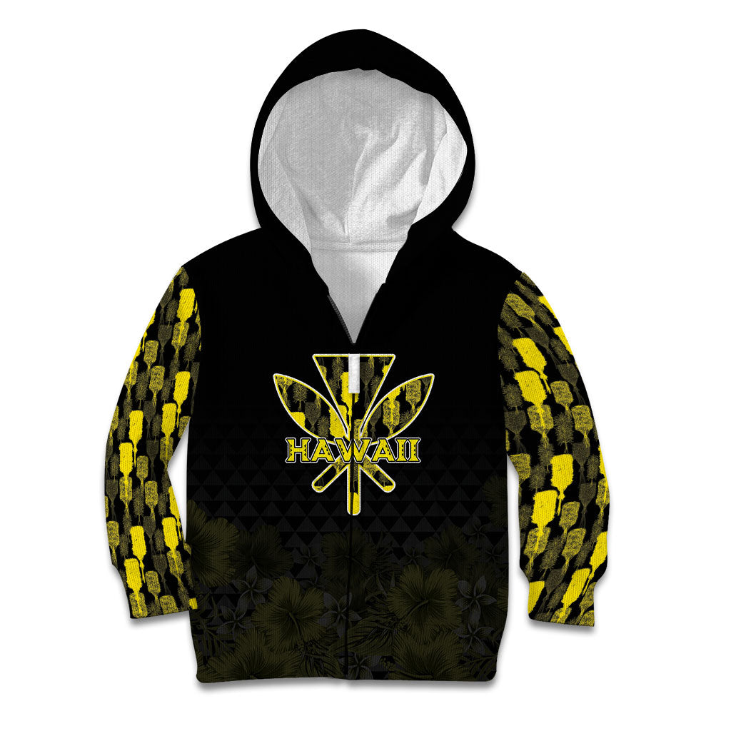 Personalised Aloha Hawaii Kahili Kid Hoodie Kanaka Maoli With Kakau Pattern