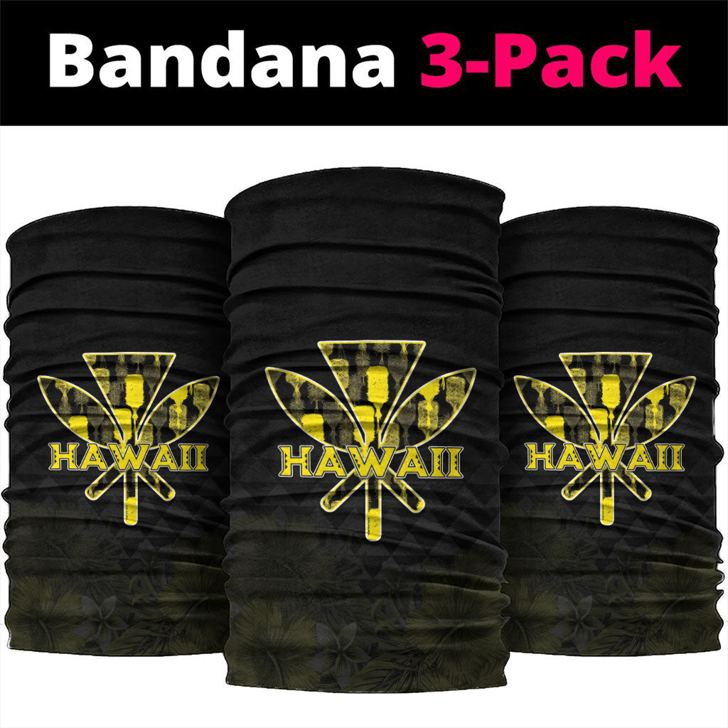 Aloha Hawaii Kahili Neck Gaiter Kanaka Maoli With Kakau Pattern