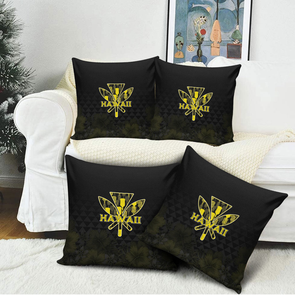 Aloha Hawaii Kahili Pillow Cover Kanaka Maoli With Kakau Pattern