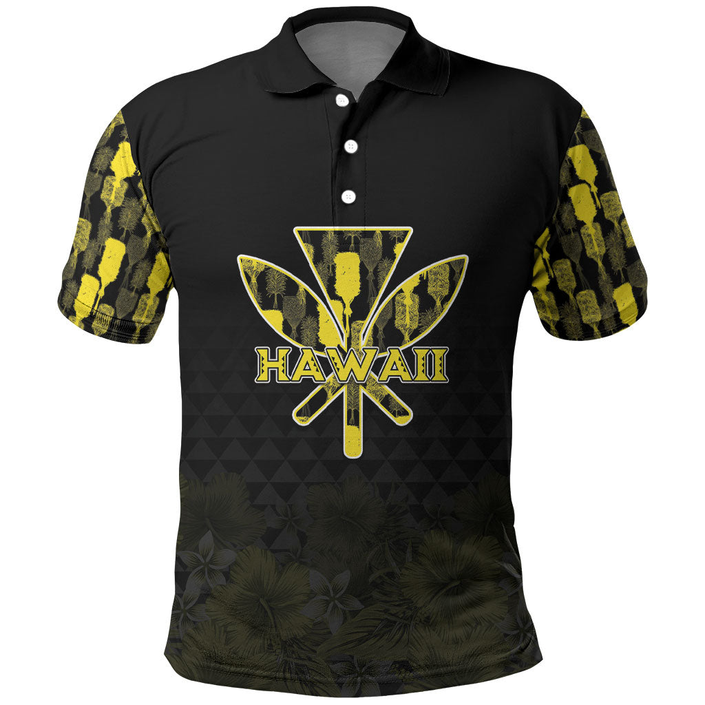 Personalised Aloha Hawaii Kahili Polo Shirt Kanaka Maoli With Kakau Pattern