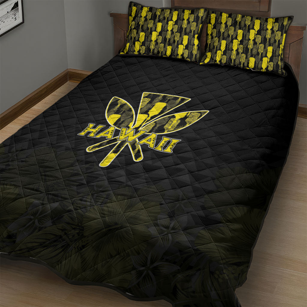 Aloha Hawaii Kahili Quilt Bed Set Kanaka Maoli With Kakau Pattern
