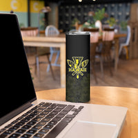 Personalised Aloha Hawaii Kahili Skinny Tumbler Kanaka Maoli With Kakau Pattern