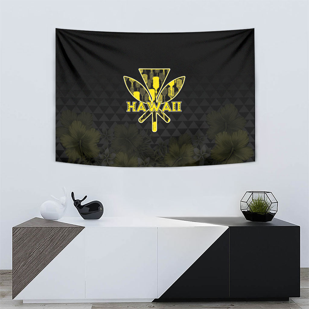 Aloha Hawaii Kahili Tapestry Kanaka Maoli With Kakau Pattern