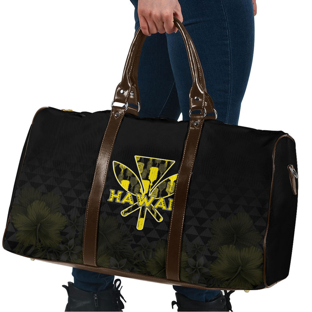 Aloha Hawaii Kahili Travel Bag Kanaka Maoli With Kakau Pattern