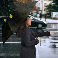 Aloha Hawaii Kahili Umbrella Kanaka Maoli With Kakau Pattern