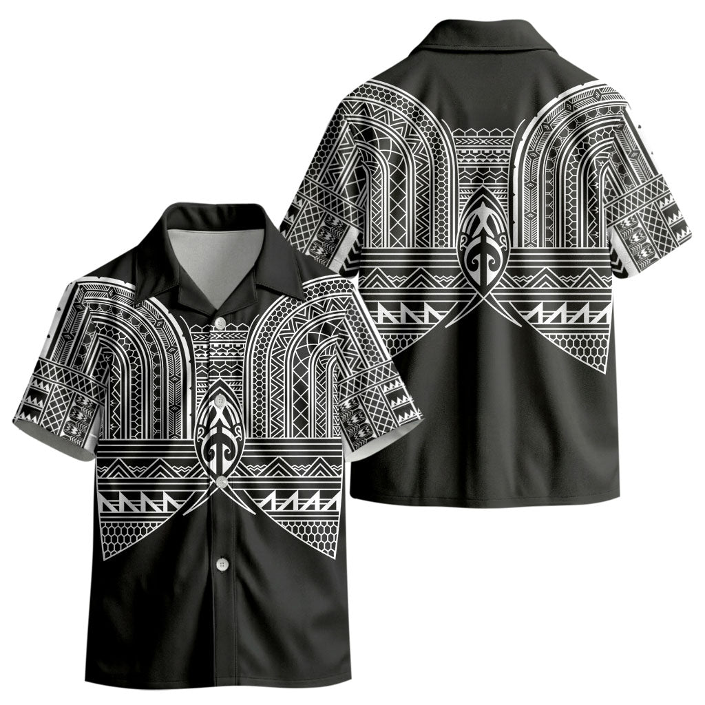 Philippines Igorot Tribal Inspired Kid Hawaiian Shirt Black Version