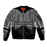 Philippines Igorot Tribal Inspired Sleeve Zip Bomber Jacket Black Version