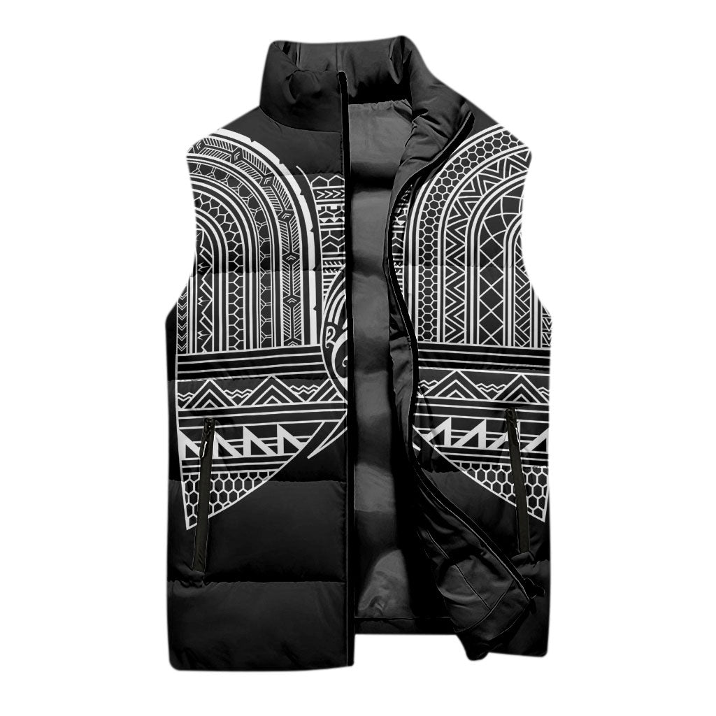 Philippines Igorot Tribal Inspired Sleeveless Puffer Jacket Black Version