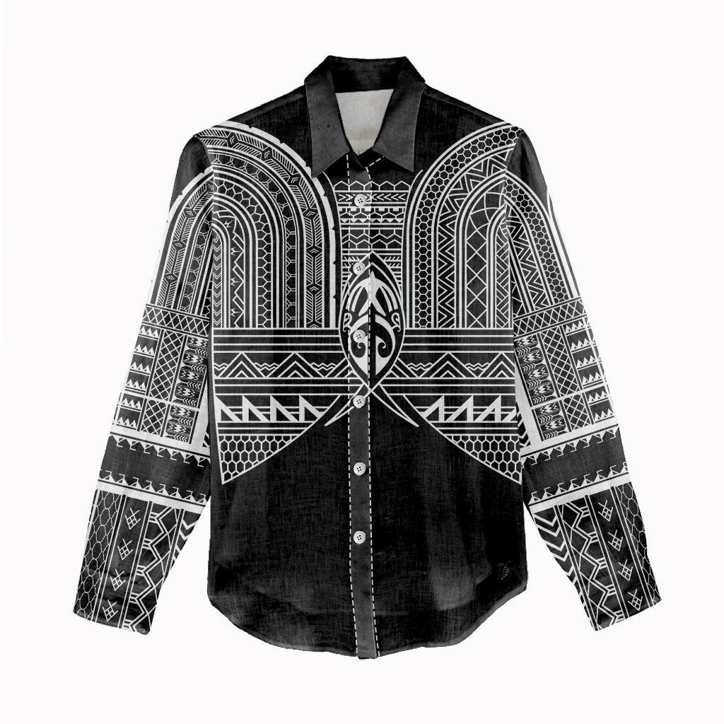 Philippines Igorot Tribal Inspired Women Casual Shirt Black Version