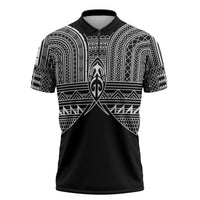 Philippines Igorot Tribal Inspired Zipper Polo Shirt Black Version