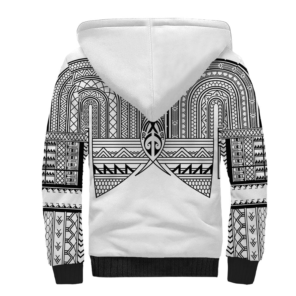 Philippines Igorot Tribal Inspired Sherpa Hoodie White Version