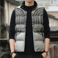 Philippines Igorot Tribal Inspired Sleeveless Puffer Jacket White Version